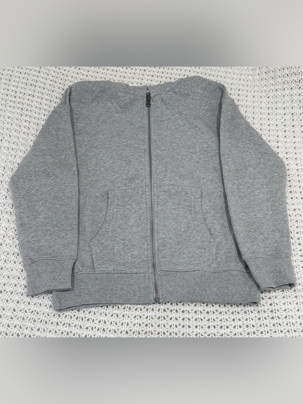 Thereabouts Big Kid Boys Long Sleeve Fleece Zipper Hoodie in lt hthr grey size s
